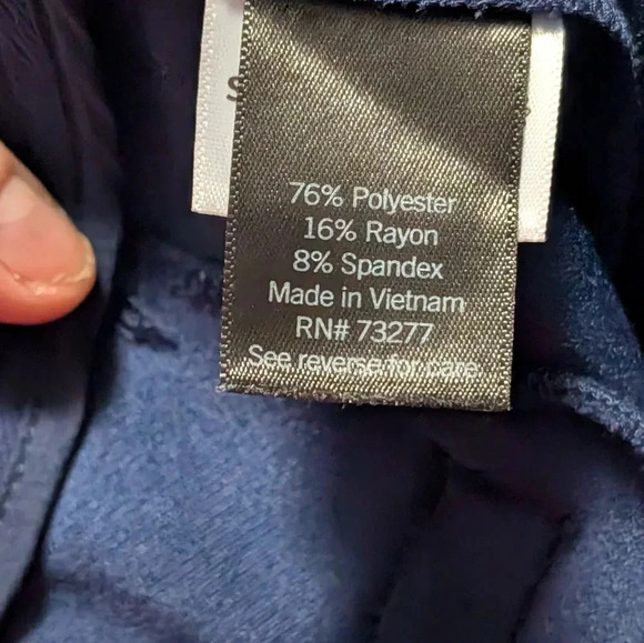 Simply Vera Vera Wang Women's High-Waist Skinny Ankle Pants Blue Beauty Sz14 EUC - Picture 6 of 14